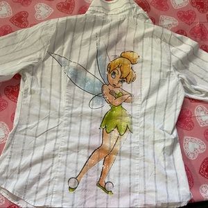 vintage disney tinker bell blouse size xl 💛